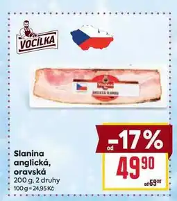 Billa Slanina anglická, oravská 200 g nabídka
