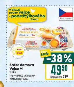 Billa Srdce domova Vejce M 10 ks nabídka