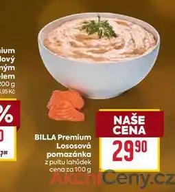 Billa BILLA Premium Lososová pomazánka z pultu lahůdek cena za 100 g nabídka