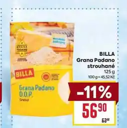 Billa BILLA Grana Padano strouhané 125 g nabídka