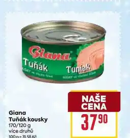 Billa Giana Tuňák kousky 170/120 g nabídka