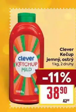 Billa Clever Kečup jemný, ostrý 1 kg nabídka