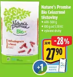 Albert Nature's Promise Bio Celozrnné těstoviny nabídka