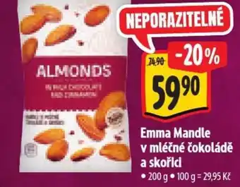 Albert Emma Mandle v mléčné čokoládě a skořici nabídka