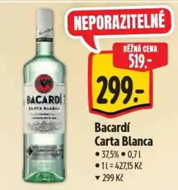 Albert Bacardí Carta Blanca nabídka