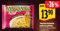 Albert Yum Yum Instantní nudlová polévka nabídka