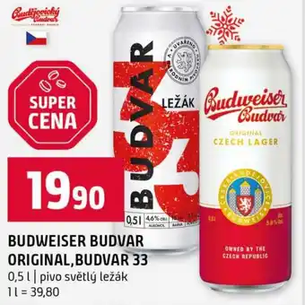 Terno Budweiser budvar original, budvar 33 nabídka