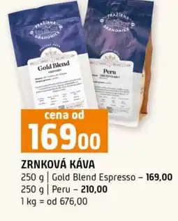 Terno Zrnková káva nabídka