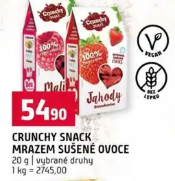 Terno Crunchy snack mrazem sušené ovoce nabídka