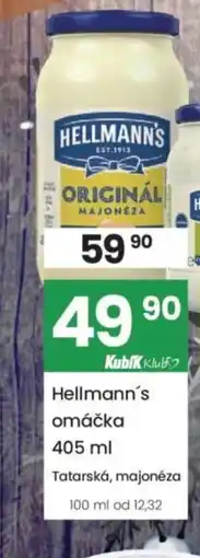 Kubík potraviny Hellmann's omáčka nabídka