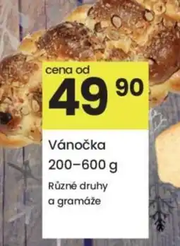 Kubík potraviny Vánočka nabídka