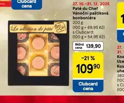 Tesco Paté du chef vánoční paštiková bonboniéra nabídka