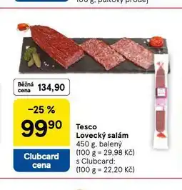 Tesco Lovecký salám nabídka