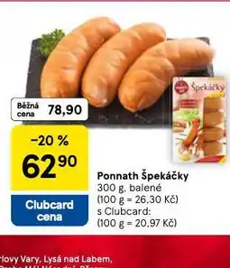 Tesco Ponnath špekáčky nabídka