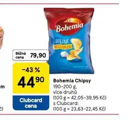 Tesco Bohemia chipsy nabídka