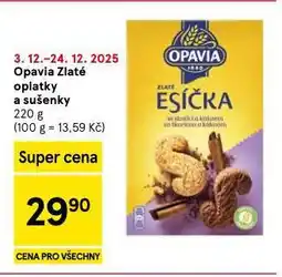 Tesco Opavia zlaté oplatky a sušenky nabídka
