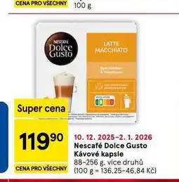 Tesco Nescafé dolce gusto kávové kapsle nabídka