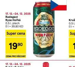 Tesco Pivo radegast ryze hořká 12 nabídka