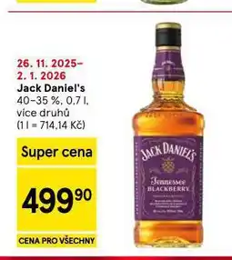 Tesco Jack daniel´s nabídka