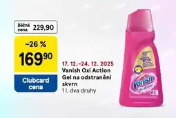 Tesco Vanish oxi action gel na odstraňování skvrn nabídka