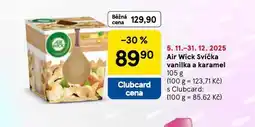 Tesco Air wick svíčka vanilka a karamel nabídka