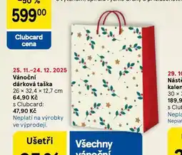 Tesco Vánoční dárková taška nabídka