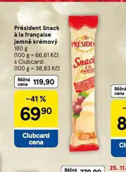 Tesco Président snack á la francaise jemně krémový nabídka
