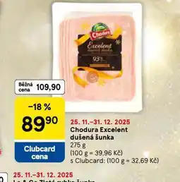Tesco Chodura excelent dušená šunka nabídka
