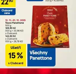 Tesco Panettone nabídka