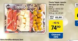 Tesco Caula tapas jamón serrano sýr olivy nabídka