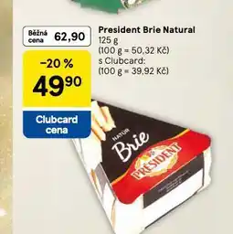 Tesco President brie natural nabídka