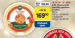 Tesco A.w. olomoucké tvarůžky pozdrav z loštic nabídka