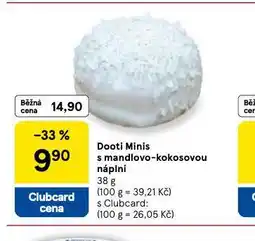 Tesco Dooti minis s mandlovo-kokosovou náplní nabídka