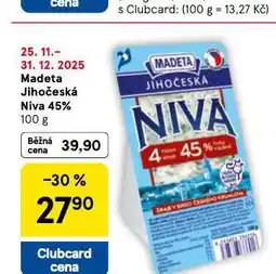 Tesco Madeta jihočeská niva 45% nabídka