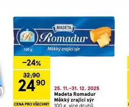 Tesco Madeta romadur měkký zrající sýr nabídka