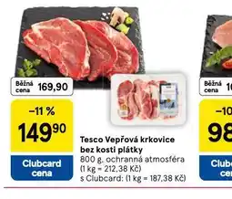 Tesco Vepřová krkovice bez kosti plátky nabídka