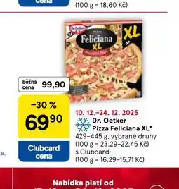 Tesco Dr. oetker pizza feliciana xl nabídka