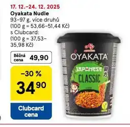 Tesco Oyakata nudle nabídka