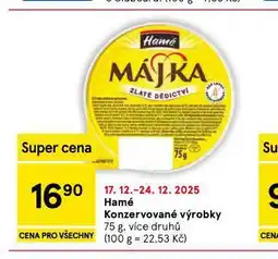 Tesco Hamé konzervované výrobky nabídka