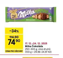 Tesco Milka čokoláda nabídka