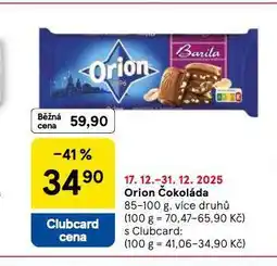 Tesco Orion čokoláda nabídka