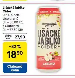 Tesco Lišácké jablko cider nabídka