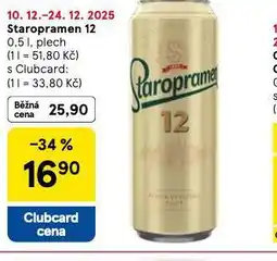 Tesco Pivo staropramen 12 nabídka