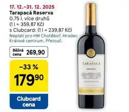 Tesco Tarapacá reserva nabídka