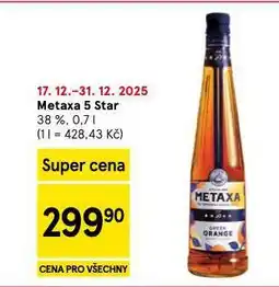 Tesco Metaxa 5 star nabídka