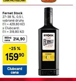 Tesco Fernet stock nabídka