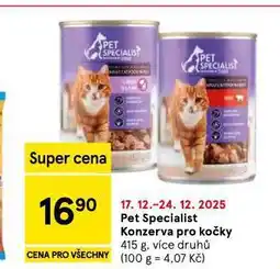 Tesco Pet specialist konzerva pro kočky nabídka