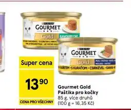 Tesco Gourmet gold paštika pro kočky nabídka