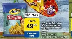 Tesco Aviko grip´n dip hranolky extra křupavé bramborové lodičky nabídka