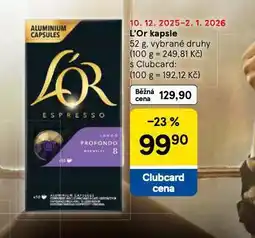 Tesco L´or kapsle nabídka